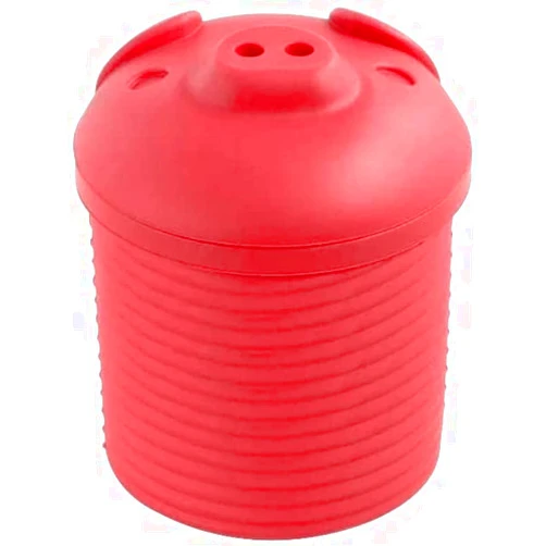 Threaded Pear Grease Strainer & Collector - 3 Piece Container - Ergonomic Food Grade Silicone Grease Container - Holds up to 1 Cup - Heat Resistant up to 400°F - Red