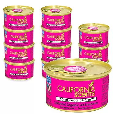 California Scents Spillproof Can Air Freshener Eco-Friendly Odor Neutralizer for Home, Car, & Much More, Coronado Cherry, 1.5 Oz, 12 Pack