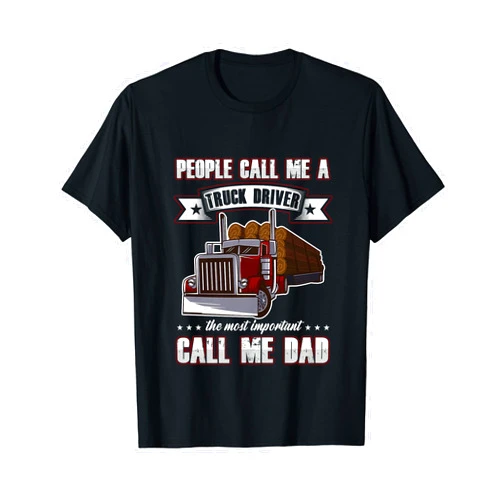 Stolzer Trucker-Vater LKW-Fahrer Vatertag Geschenk Proud Trucker Dad Truck Driver Gifts for Father's Day T-Shirt