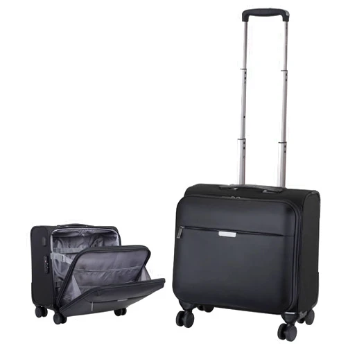 Hanke 16 Inch Softside Airline Approved Carry On Luggage Suitcases with Wheels,Travel Luggage Lightweight Square Suitcase with Lock TSA Rolling Luggage Bag with USB Port for Business Trip Men Women.