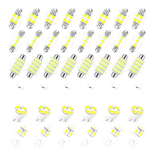 BELOMI 42PCS Interior Car Lights, 31mm/ 36mm/ 41mm/ T10 Auto Festoon Bulb Kit, Super Bright Vehicle LED Reading Map Dome Trunk Cargo Light Replacement, Universal for SUV, Truck, RV