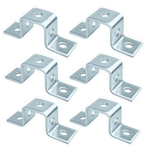 Heneng 6 Pcs 5 Hole U Shaped Connector Bracket for 1-5/8