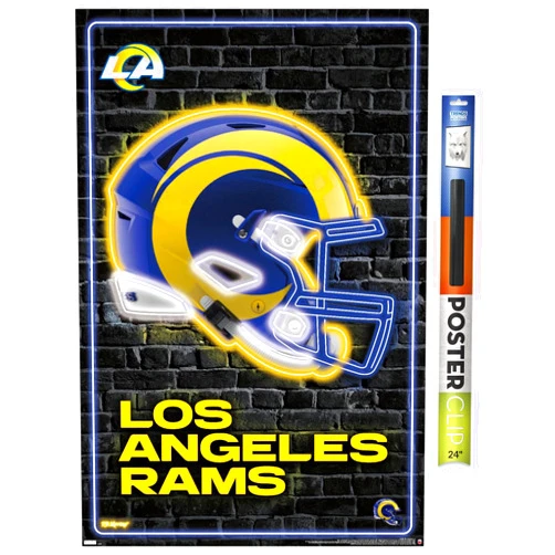 Trends International NFL Los Angeles Rams - Neon Helmet 23 Wall Poster