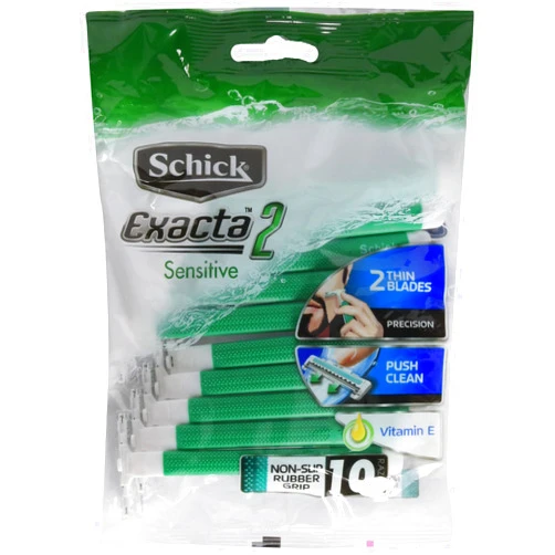 Schick Exacta2 Sensitive Disposable Razor 20p (10 Count x 2Pack)