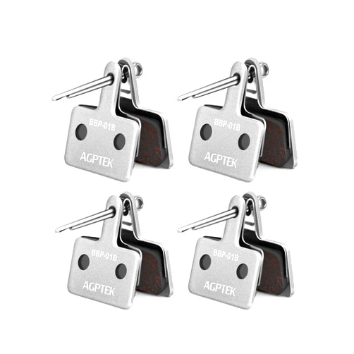 AGPTEK Bike Brake Pads, High-Performance Brake Pads, Disc Brake Pads & Spring (Semi-Metallic&Resin) for Mountain Bike Disc Brakes,Bike Pads Compatible with TRP Tektro Shimano Deore Br