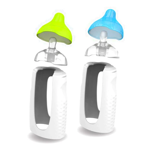 Kiinde Twist Squeeze Natural Baby Breast Milk Feeding Bottle with Nipples and Case (2 Pack)