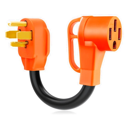 WAWETA NEMA 14-30P to 14-50R EV Charger Compatible with Tesla, 30 Amp Dryer Plug to 50 Amp EV Conversion Adapter for Level 2 Charging UL Listed