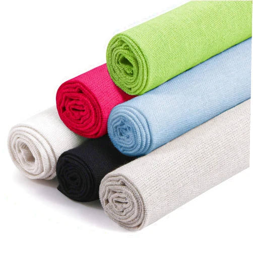 KISSBUTY Linen Needlework Fabric, Kissbuty 6 Colors Linen Fabric Cloth for Garment Craft Flower Pot Decoration Embroidery Cross Stitch Cloth, 19.6 by 19.6 Inch (6 Colors)