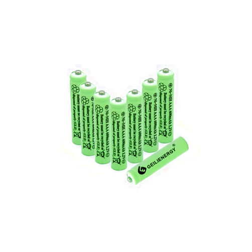 GLEPOWEER Rechargeable AAA Batteries, 1.2V 600mAh NiMH Precharged Triple A Solar Batteries for Garden Lights, Remotes Mice and Household Devices (Pack of 8)