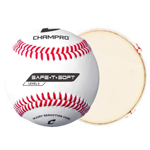 Champro Safe-T-Soft Level 5 Baseball (White, 9-Inch) Pack of 12