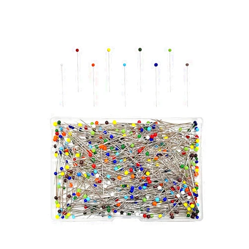 QHAJRYYC 500 PCS Sewing Pins, Ball Glass Head Pins, 1.5 inch Straight Pins, Ball Head Quilting Pins, Straight Pin for Fabric, Quilting Pins for Fabric, Quilting Pins for Dressmaker (Colorful)