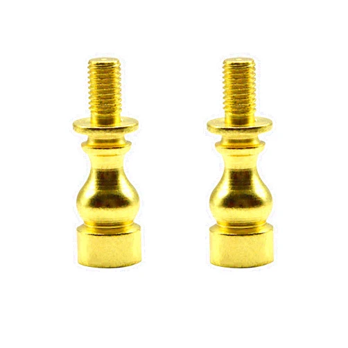 ECUDIS Lamp Shade Risers Lamp Finial Extender, 2 Pack (Brass, 1 Inch)