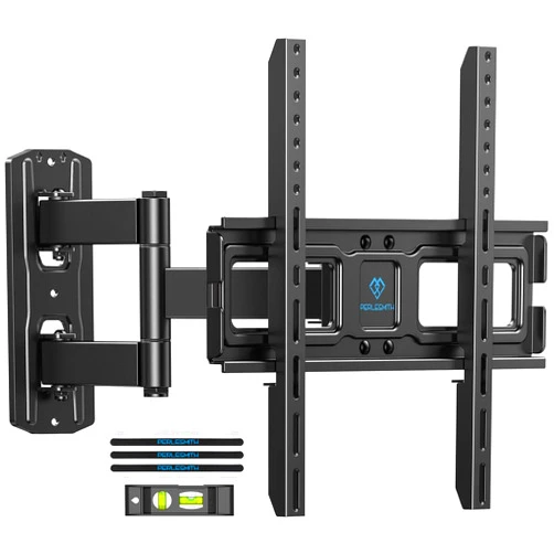 PERLESMITH TV Wall Mount for 26–55 inch TVs up to 70 lbs, Full Motion TV Mount Bracket with Swivel, Tilt, Level Adjustment, Corner TV Mount with Articulating Arm, Max VESA 400x400mm, PSMFK7