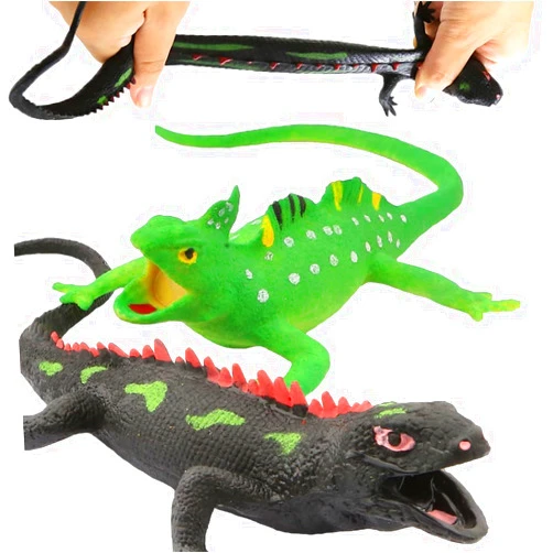 Yeonha Toys 2 Packs 9-inch Lizards Toys, Super Stretches Material TPR Rubber Lizard Figure Realistic Set for Party Favors Boys Kids Children Learning Study Toy, Bathtub Toy Iguana,Great Gifts or Party Supplies