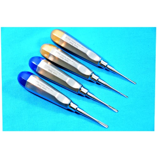 Synamed Dental Luxating Elevator Surgical Root Instruments Straight Tip 1.3 mm 2mm 3mm 4mm Set of 4 Each Premium German