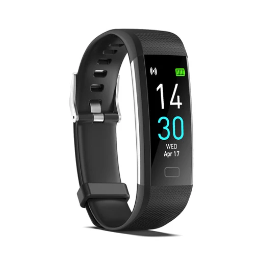 Generic S5-4 Waterproof Fitness Watch/Health Bracelet for Android & iOS – Health & Fitness Tracker: 16 Sport Modes – 10 Color Smartwatch Straps (Black), Small, Blue