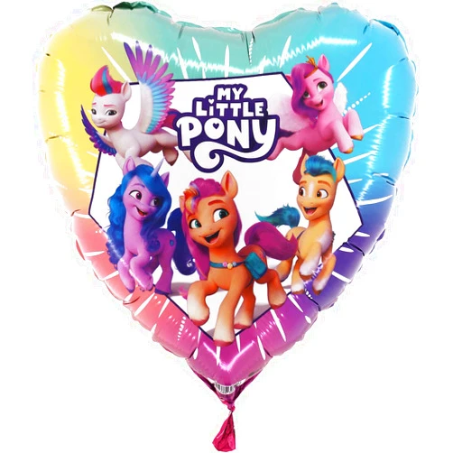 Toyland® 18 Inch Heart Shaped My Little Pony Character Foil Balloon - Kids Party Decorations