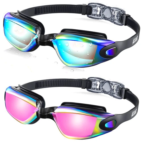 Aegend Swim Goggles, 2 Pack Swimming Goggles No Leaking Adult Men Women Youth
