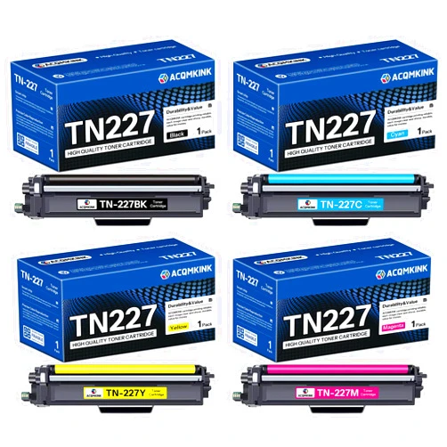 ACQMKINK TN227 TN-227BK/C/M/Y High Yield Toner Cartridge Replacement for Brother TN227 TN-227 HL-L3270CDW MFC-L3770CDW HL-L3290CDW MFC-L3750CDW HL-L3210CW Printer 4 Pack