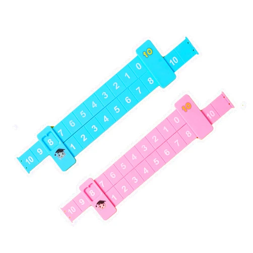 HENGRUNBANG 2 Pcs Decomposition Rulers Plastic Math Arithmetic Ruler Plus and Minus Dual Use Addition Rulers for School Home