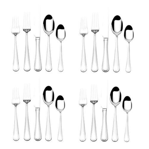 Mikasa Virtuoso 20 Piece Stainless Steel Flatware Set, Service For 4