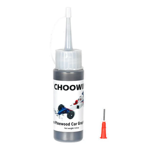 Choowin Pinewood Car Graphite Powder Graphite Lubricant with Metal Pointed Tip, Graphite Lubricating Powder for Pine Derby Car Wheels Axles, Graphite Lock Lubricant Door Hinge Lubricant, 0.5 oz