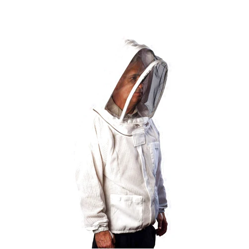 FOREST BEEKEEPING SUPPLY Forest Beekeeping Jacket - Ventilated Jacket with Fencing Veil Hood, Premium Beekeeping Jacket YKK Brass Zippers, Professional, Commercial, and Beginner Beekeeper Jacket (X-LARGE)