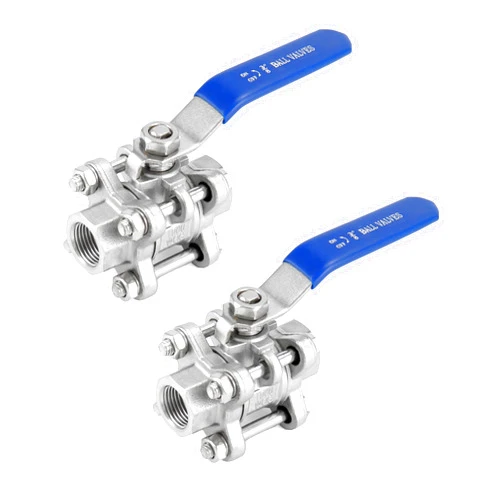 QWORK 3PC Ball Valve, 2 Pack 3/8