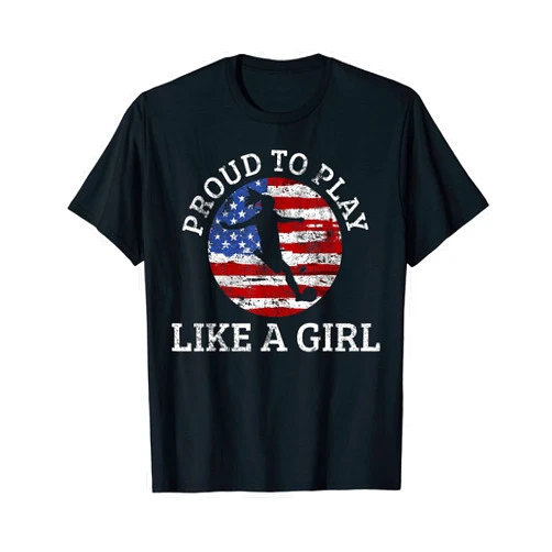 Cool & Patriotic Fourth of July Soccer Gifts Soccer Player Girl USA American Flag 4th of July Gift T-Shirt