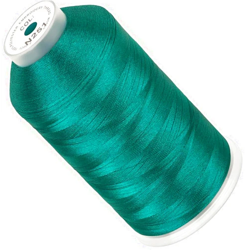 New brothread - Single Huge Spool 5000M Each Polyester Embroidery Machine Thread 40WT for Commercial and Domestic Machines - Peacock Green (Janome Color)