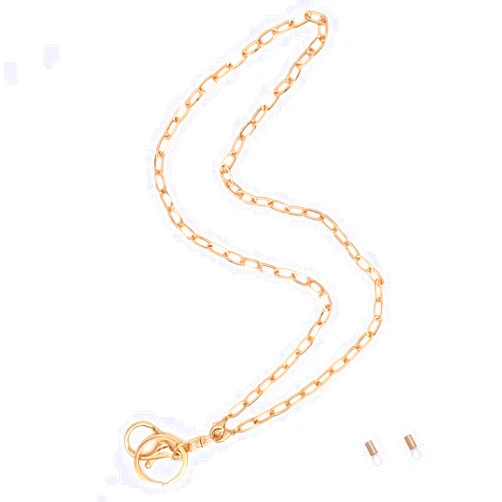 Sopopal Lanyards for ID Badges Gold Chain Necklace Key Lanyard for Women Classy Fashion Gold Lanyards for Cruise Ship Cards