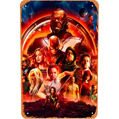 muecddoa Remaking Of The Arrowverse Retro Metal Tin Sign Vintage Room Decor Poster for Home Coffee Bar Wall Art Decor 8x12 Inch