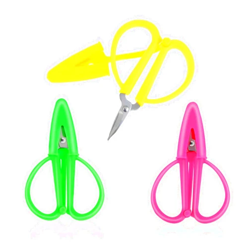 Sliverdew 3 PCS Mini Scissors, Portable Travel Scissors Colorful Tiny Crochet Scissors Small Size Embroidery Scissors with Cover Pocket Scissors for Women Girls Scrapbooking Sewing Crafting, 2.56 x 1.65 Inch