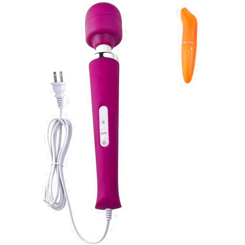 Finever Vibrating Massagers Tool Back Neck Hand Foot Leg Arm Muscle Massage for Women Muti Speeds (Purple Big and Orange Small Massager)
