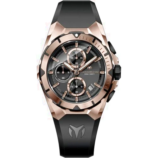 TechnoMarine Ocean Men 41.30mm Stainless Steel Rose Gold Black dial VD57 Quartz