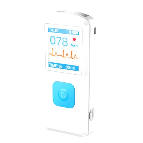 JULYSHORE Portable ECG Monitor EKG Monitor Equipped with LCD Screen and Storage Record ECG and Heart Rate Anytime and Anywhere Instant Result in 10 Seconds Compatible with Smartphone and PC Easy to Operate