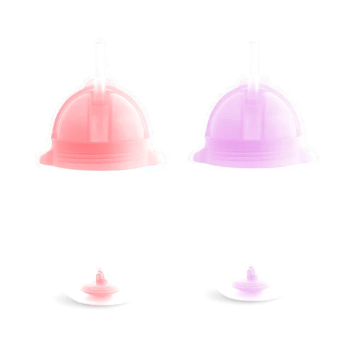 Munchkin Any Angle Sippy Cup for Toddlers, Weighted Toddler Straw Cup with Click Lock Lid, 10 Ounce, 2 Pack, Pink/Purple