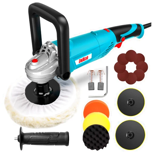 ENEACRO Polisher, Rotary Car Buffer Polisher Waxer, 1200W 7-inch/6-inch Variable Speed 1500-3500RPM, Detachable Handle Perfect for Boat,Car Polishing and Waxing