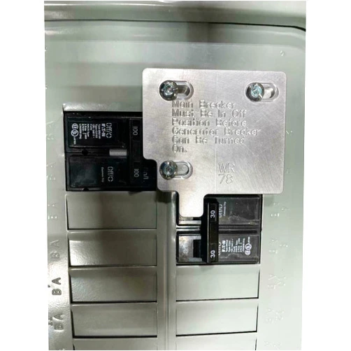 Wired Rite Generator Interlock WR-78 Compatible with Siemens/Eaton or ITE 100 amp Panels