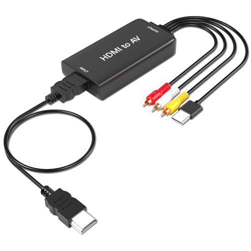 AMANKA HDMI to RCA Converter,HDMI to AV 3RCA CVBS 1080P Composite Video Audio Converter Supports PAL/NTSC for TV Stick, Roku, Android TV Box
