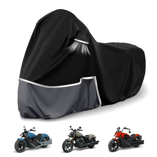 Sportuli Waterproof Motorcycle Cover Replace for Indian Scout/Scout Bobber/Chief, 420D Oxford Cloth Customized Motorcycle Cover for Snow Rain Dust Protection (Scout)