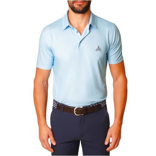 Robert Graham Men's Pedaling Pup Short Sleeve Knit Polo Shirt