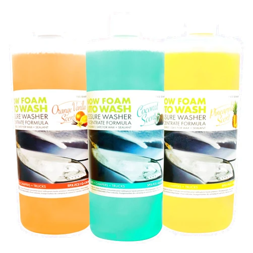 Sun Joe SPX-AW3Q Auto Snow Foam Trio, Pineapple, Orange-Vanilla, Coconut