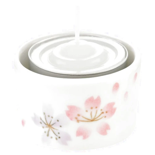 Nippon kodo Candle Holder (with 1 Candle), Cherry Blossom Flower Pattern