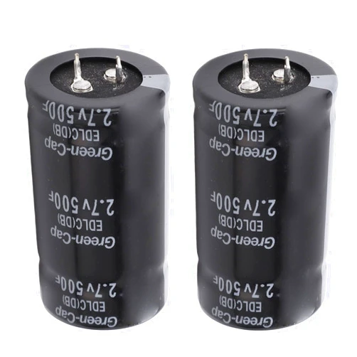 Walfront 2PCS Capacitor Black Super Capacitor 2.7V 500F 35 x 60mm Super Capacitor Suitable for Automotive Rectifiers