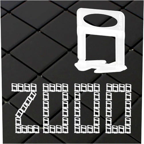 JYXindzkj GenericBrands 1/16 inch Tile Leveling System Clips 2000pcs DIY Tiles Leveler Spacer, Tile Leveling System For Ceramic Tiles and Stone, Easy Installation (2000, 1/16 inch)