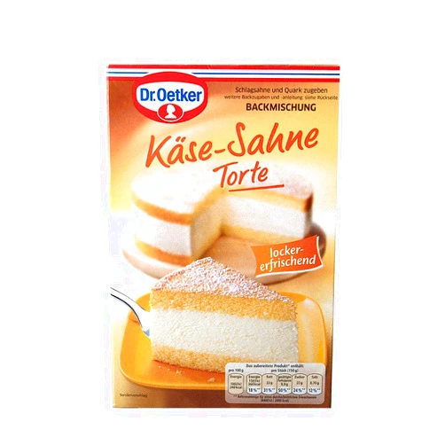 Dr. Oetker Kaese-Sahne Torte Backmischung 385g (Creamy Cheese Cake Mix)