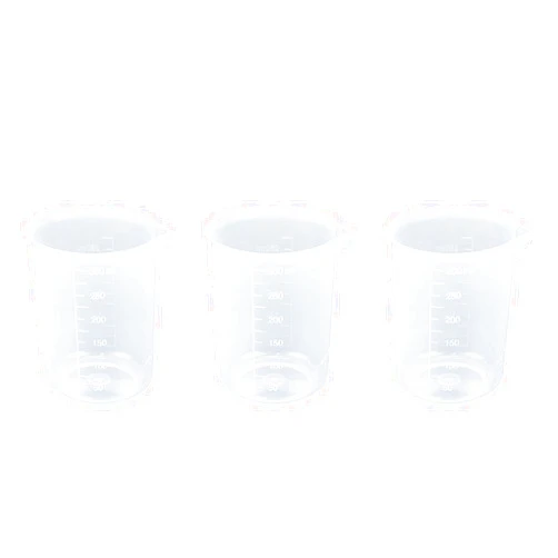Antrader Kitchen PP Measuring Cup Scientific Plastic Graduated Beaker Transparent 250ml-300ml, 3-Pack