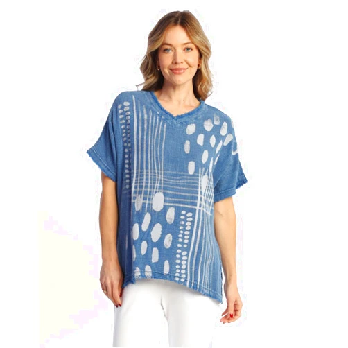 Jess & Jane Mineral Washed Gauze Top - M92