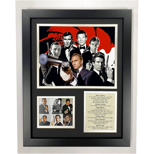 Legends Never Die James Bond Framed Photo Collage, 11 x 14, (16117U)